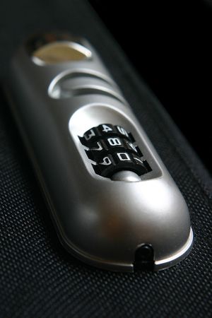 Suitcase secret combination lockの写真素材