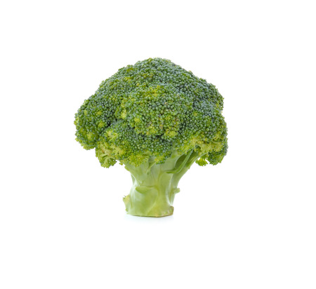 Broccoli isolated on white backgroundの写真素材