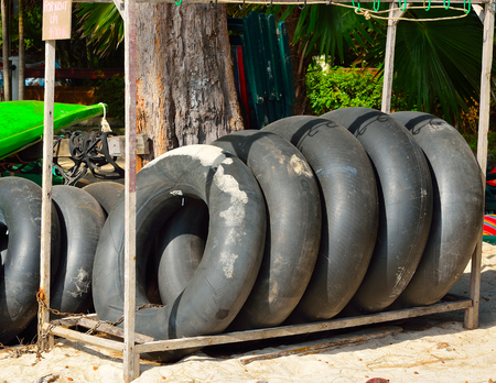 swim ring for rentの写真素材