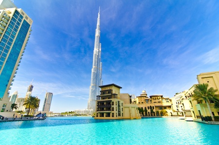 DUBAI, UAE - JANUARY 4: Burj Khalifa, world's tallest tower, Downtown Burj Dubai January 4, 2012 in Dubai, United Arab Emirates.のeditorial素材