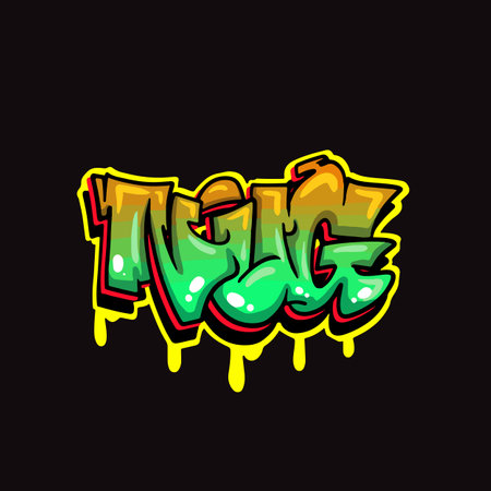 Graffiti Urban Text. Urban Graffiti Style. Vector illustration.のイラスト素材