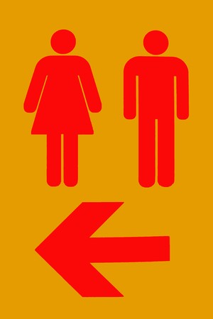 toilet sign and directionの写真素材