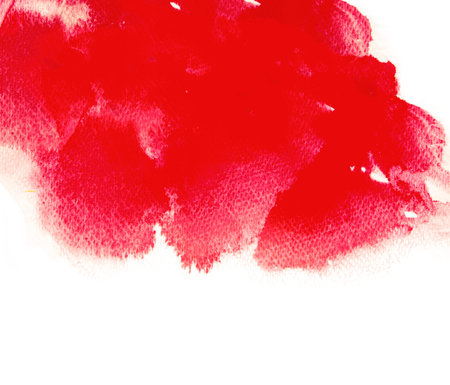 Red Abstract watercolor hand paint on white backgroundの写真素材