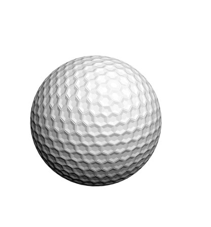 White Golf Ball isolateの写真素材