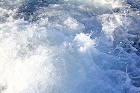 waves from boat for backgroundの写真素材