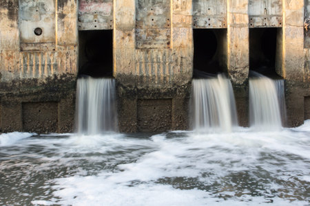 Waste water to small canal