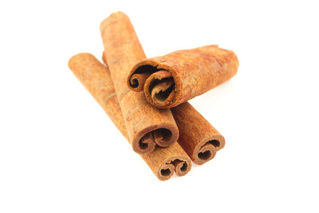 cinnamon isolated on white background 