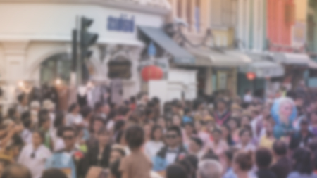 Night Festival Event Party on street with People Blurred Background.の写真素材