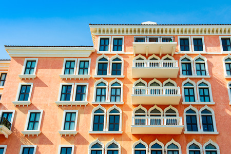 Architectural design of the Qanat Quartier, The Pearl Qatarのeditorial素材