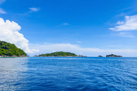 Beautiful landscape of the Similan Islands in Thailand - most famous islands with paradise views and snorkeling and diving spotsの写真素材