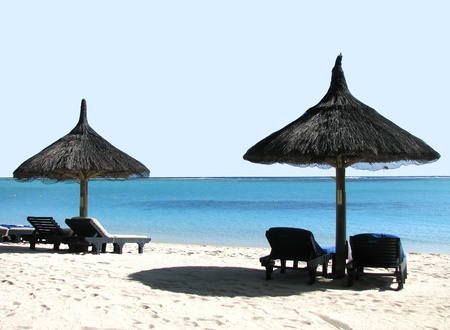 Skyline, infinity and silence in Mauritius / for loving, relaxing, no-stress, honeymoon and wedding conceptsの写真素材