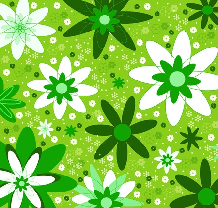 Floral green patternの写真素材