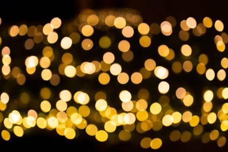 chrismas light on blurred green bokeh background, for wallpaper.