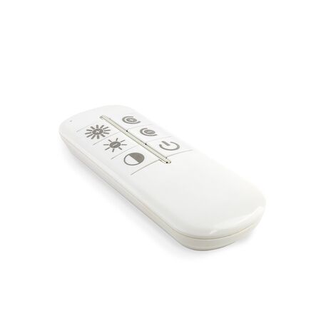 Small white light remote, On isolated white background.の写真素材