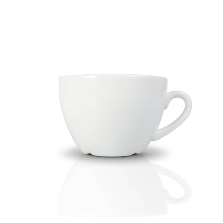 White ceramic coffee mug isolated on white background. with clipping paths.の写真素材