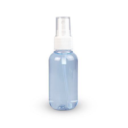 Alcohol sanitizer hand spray cleaners for anti Bacteria and virus isolated on white background with clipping paths.の写真素材