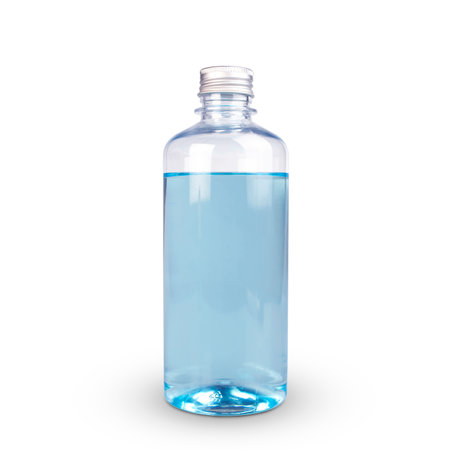 Ethyl alcohol used to wash the wound medical isolated on white background with clipping paths.の写真素材