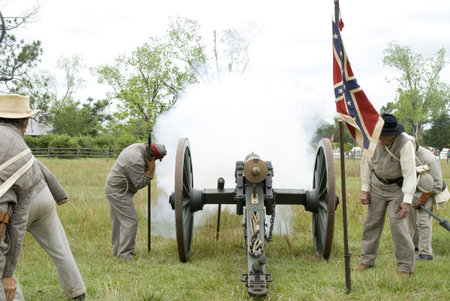 scenes from a civil war reenactmentの写真素材