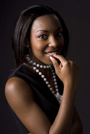 Early 20s African American woman - emotional portrait shotsの写真素材