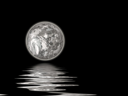 sphere on blackの写真素材