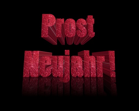 Happy New Year 3d wordの写真素材