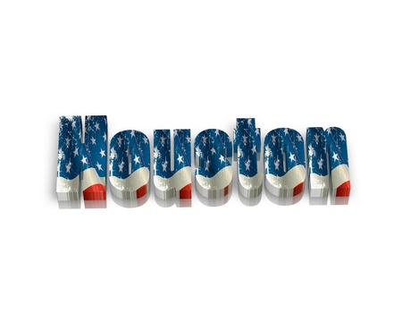 Houston 3d wordの写真素材