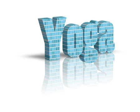 yoga 3d wordの写真素材
