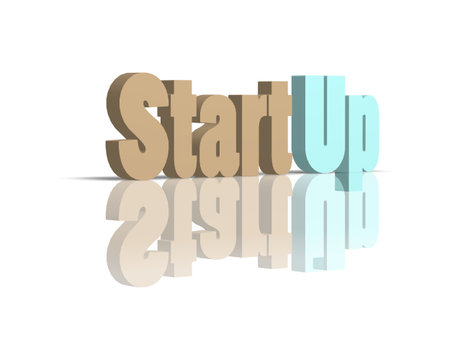 start up 3d wordの写真素材