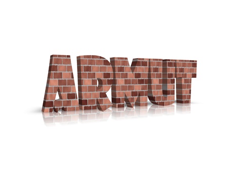 Poverty 3d wordの写真素材