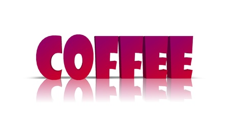 coffee 3d wordの写真素材