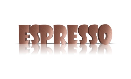 espresso 3d wordの写真素材