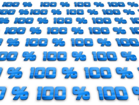 100 percent 3d wordの写真素材