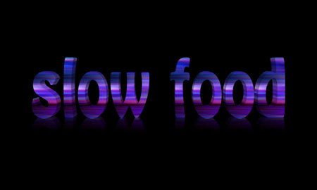 slowfood 3d wordの写真素材