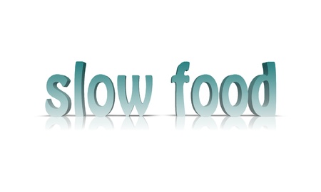 slowfood 3d wordの写真素材