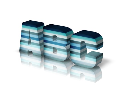 abc 3d wordの写真素材