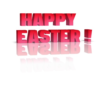 happy easter 3d wordの写真素材