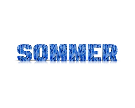 summer 3d wordの写真素材