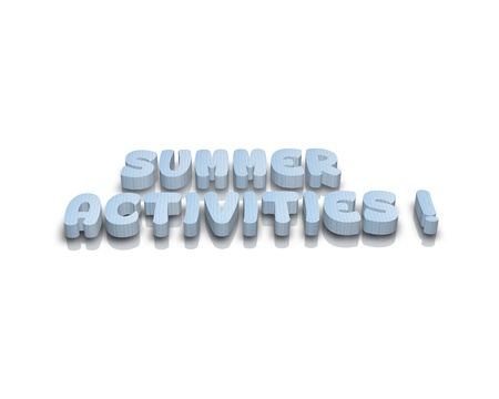 summer activitys 3d wordの写真素材