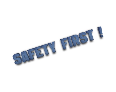 safety first 3d wordの写真素材