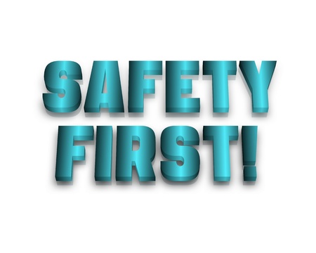 safety first 3d wordの写真素材