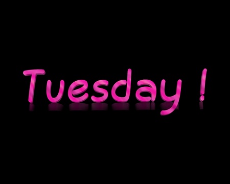 Tuesday 3d wordの写真素材