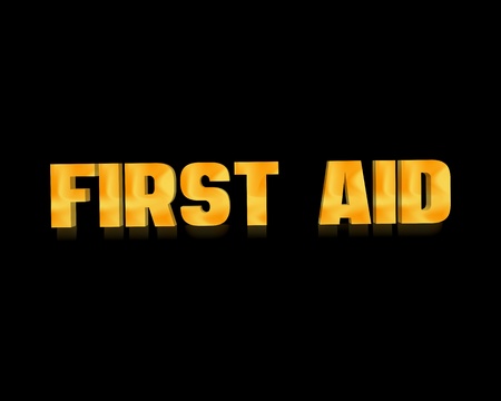 first aid 3d wordの写真素材