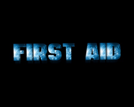 first aid 3d wordの写真素材
