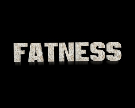 fatness 3d wordの写真素材