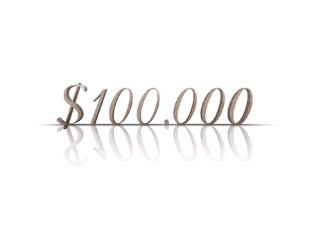 $ 100,000 3d wordの写真素材