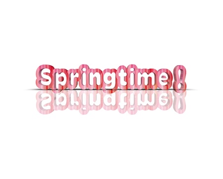 springtime 3d wordの写真素材
