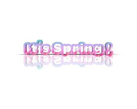 it's spring 3d wordの写真素材
