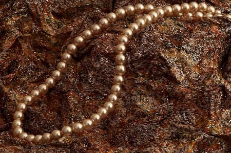 Necklace  on materialの写真素材