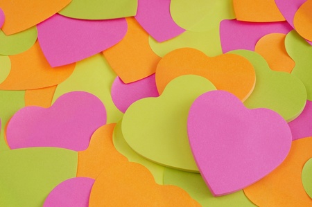  Lady of colour paper heartの写真素材