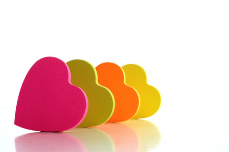 Paper heart with white backcloth